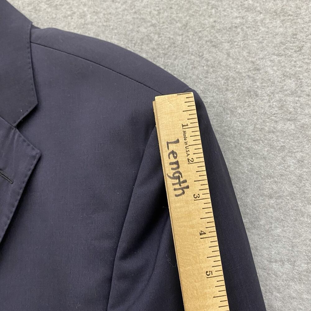 Hugo Boss Marzotto Phoenix Madison Navy Sport Coat Blazer 46L 100% Virgin Wool - Picture 9 of 14